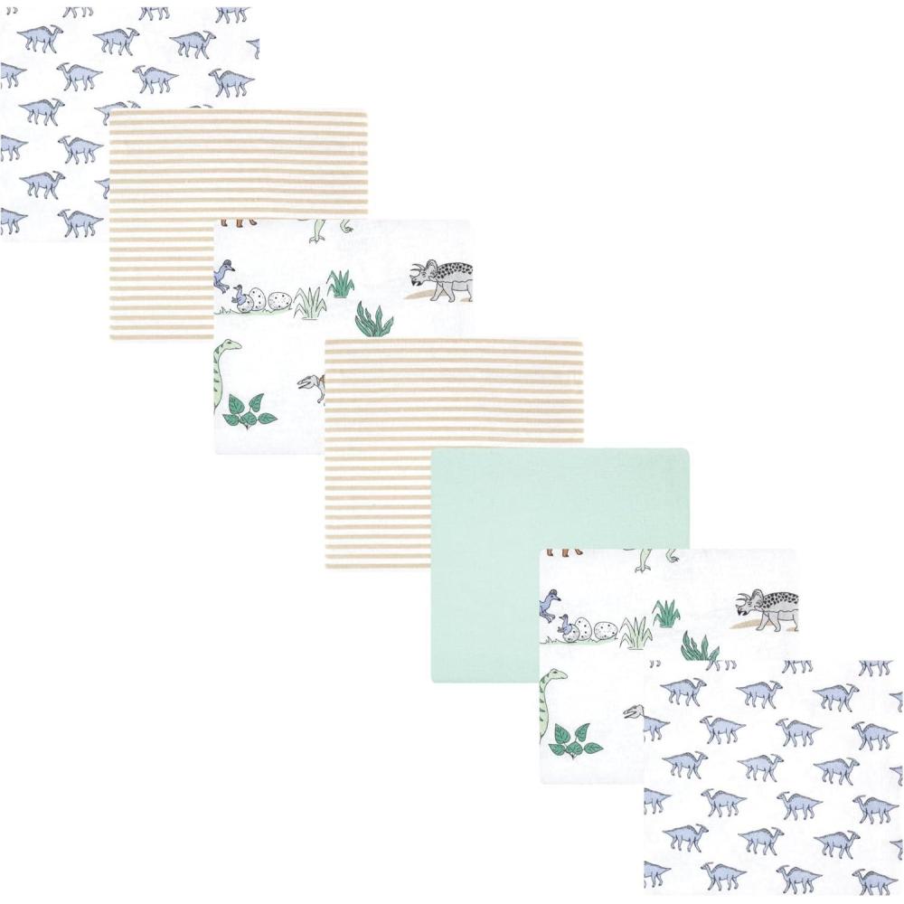 imageLuvable Friends Hudson Baby Flannel Receiving Blankets 7pkPastel Dino