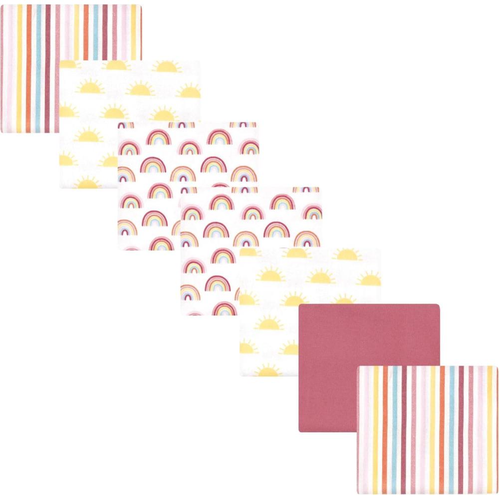 imageLuvable Friends Hudson Baby Flannel Receiving Blankets 7pkRainbow Sunshine