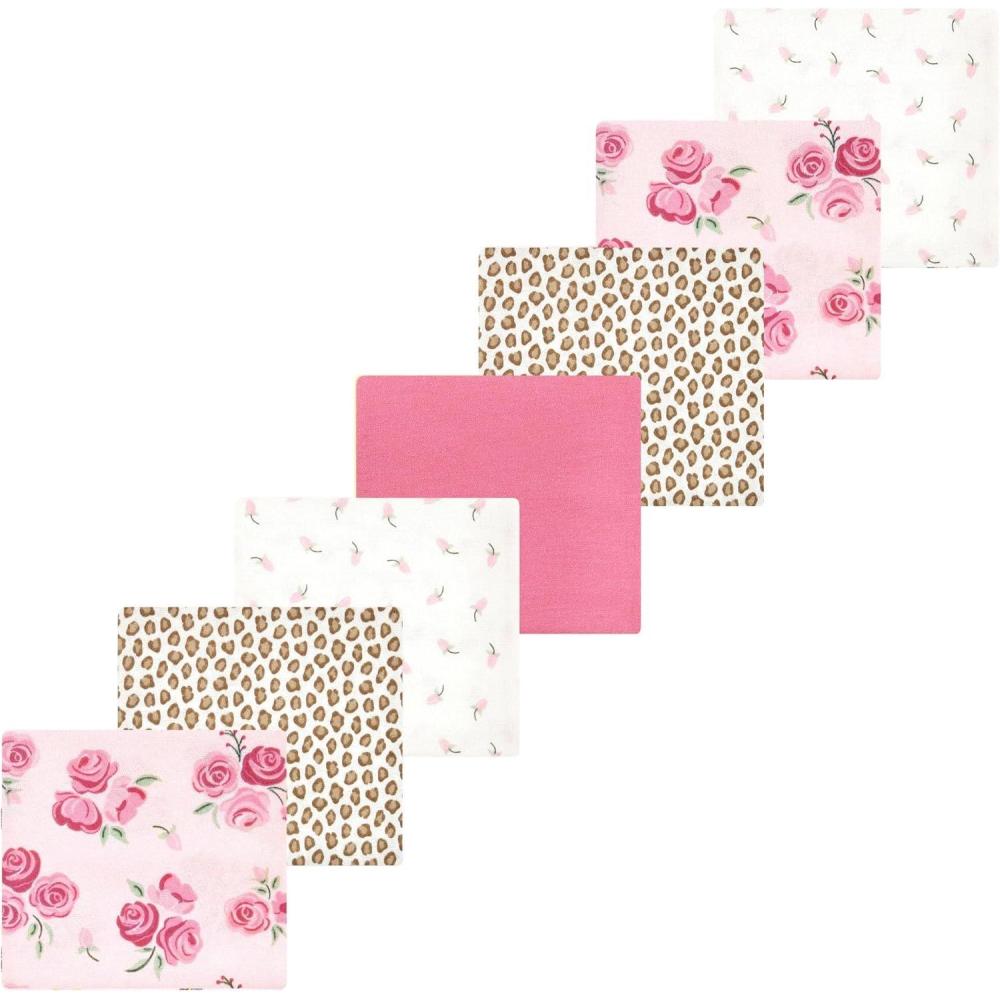 imageLuvable Friends Hudson Baby Flannel Receiving Blankets 7pkRosy Bloom