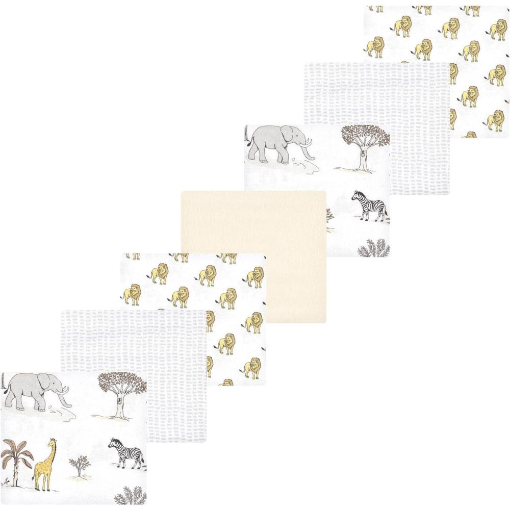 imageLuvable Friends Hudson Baby Flannel Receiving Blankets 7pkWild Safari World