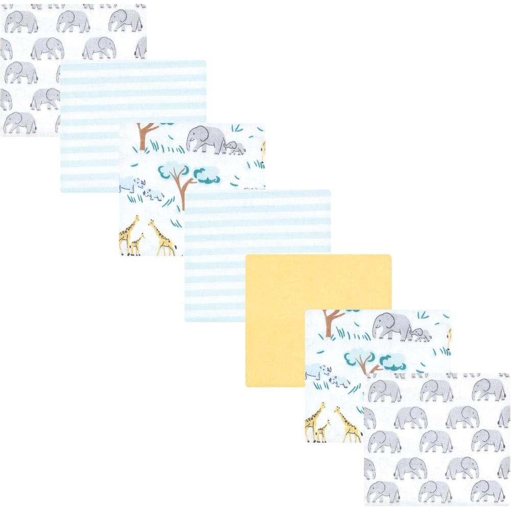 imageLuvable Friends Hudson Baby Flannel Receiving Blankets 7pkYellow Safari