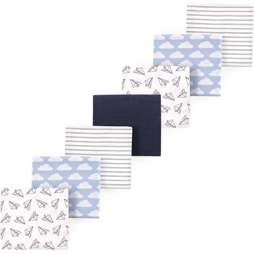 imageLuvable Friends Little Treasure Flannel Receiving Blankets 7pkAviator Plane