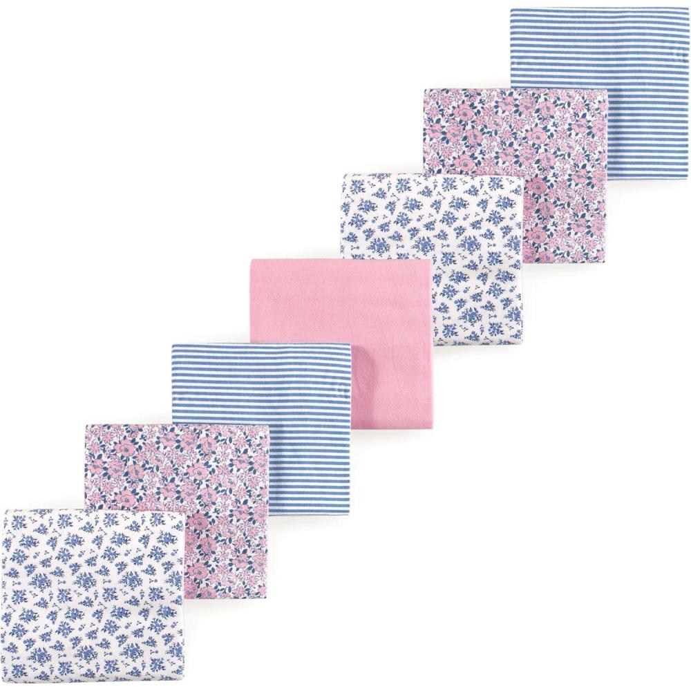 imageLuvable Friends Little Treasure Flannel Receiving Blankets 7pkBlooming Classic Floral