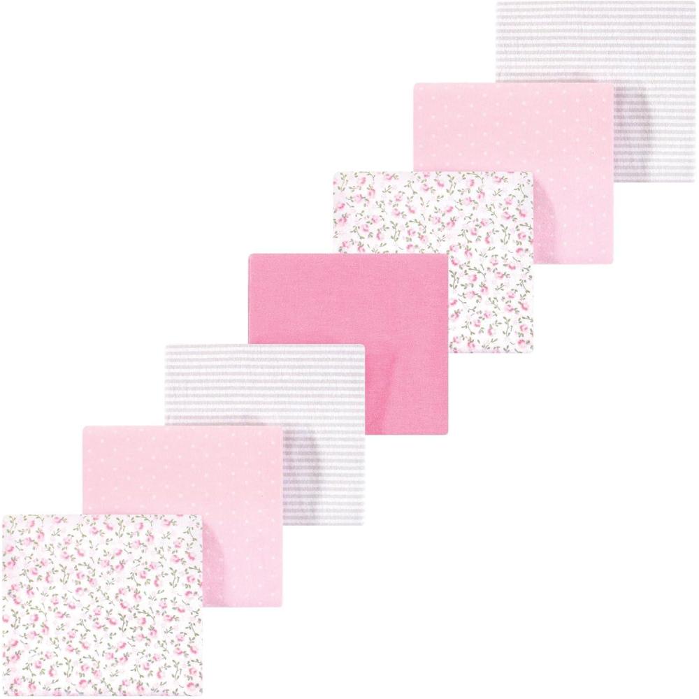 imageLuvable Friends Little Treasure Flannel Receiving Blankets 7pkBlossom Pink