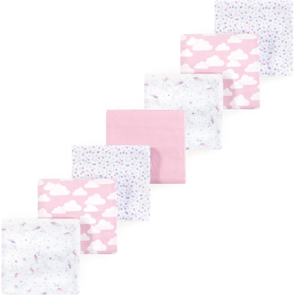 imageLuvable Friends Little Treasure Flannel Receiving Blankets 7pkDreamy Unicorn