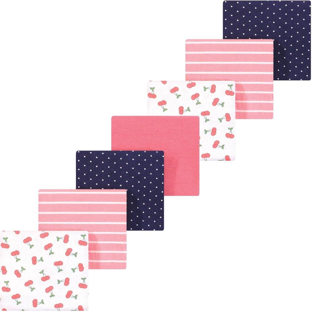 imageLuvable Friends Little Treasure Flannel Receiving Blankets 7pkPink Cherry