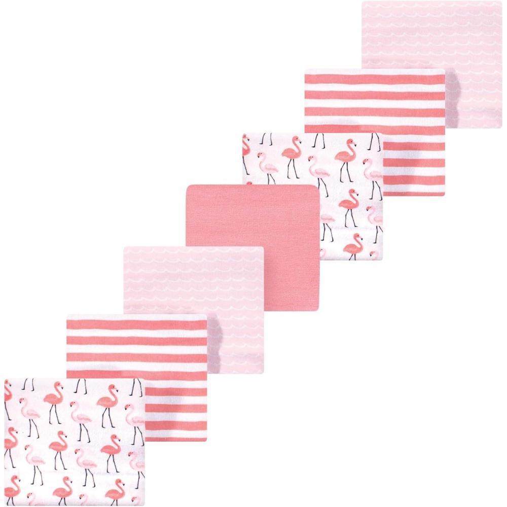 imageLuvable Friends Little Treasure Flannel Receiving Blankets 7pkPink Flamingo