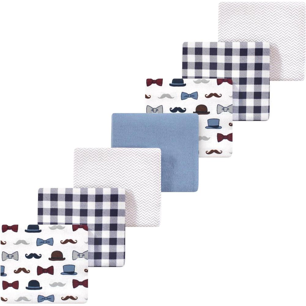 imageLuvable Friends Little Treasure Flannel Receiving Blankets 7pkPlayful Handsome Pups
