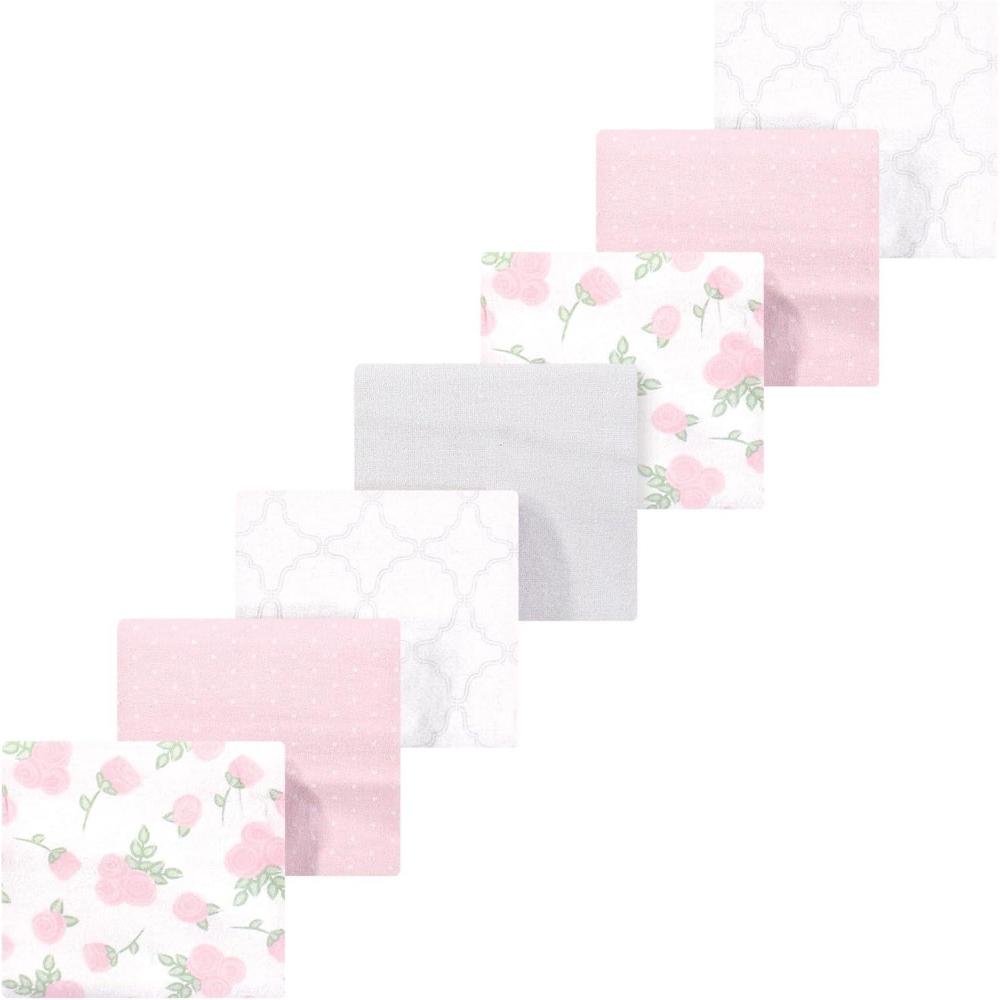 imageLuvable Friends Little Treasure Flannel Receiving Blankets 7pkRosy Bloom