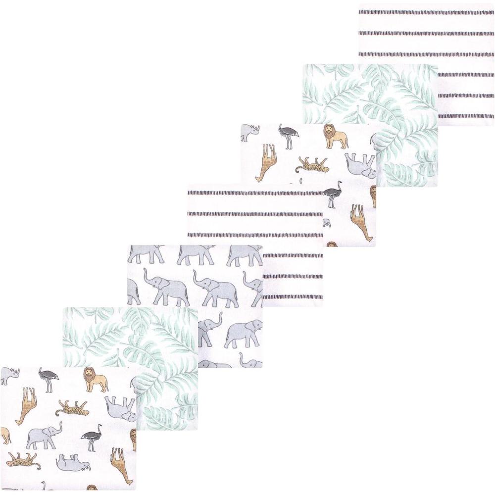 imageLuvable Friends Little Treasure Flannel Receiving Blankets 7pkSafari Adventure
