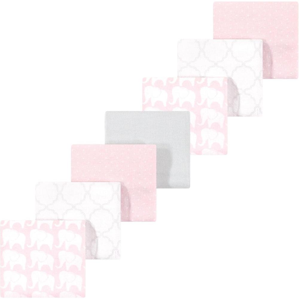 imageLuvable Friends Little Treasure Flannel Receiving Blankets 7pkSweet Elephant