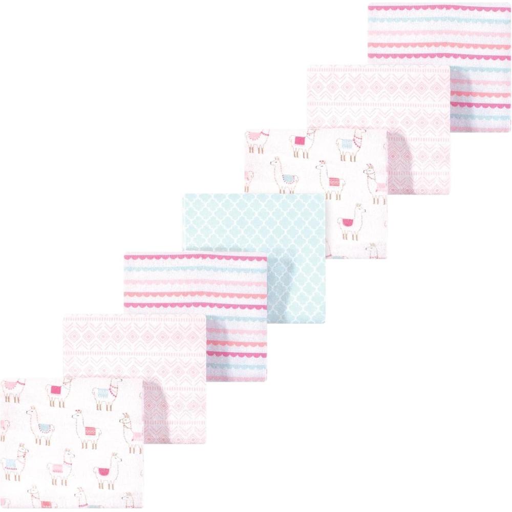 imageLuvable Friends Little Treasure Flannel Receiving Blankets 7pkSweet Llama