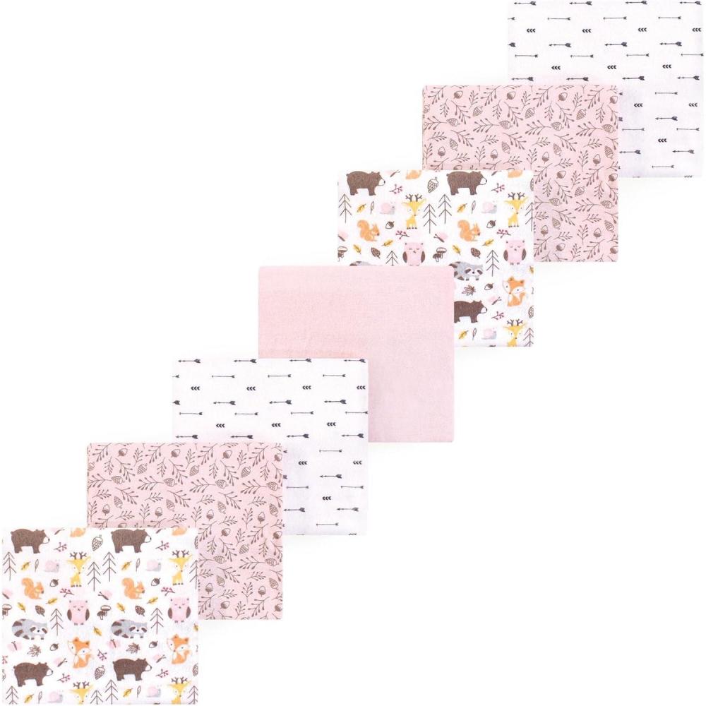 imageLuvable Friends Little Treasure Flannel Receiving Blankets 7pkSweet Woods