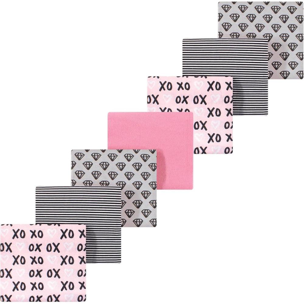 imageLuvable Friends Little Treasure Flannel Receiving Blankets 7pkSweetheart Kisses