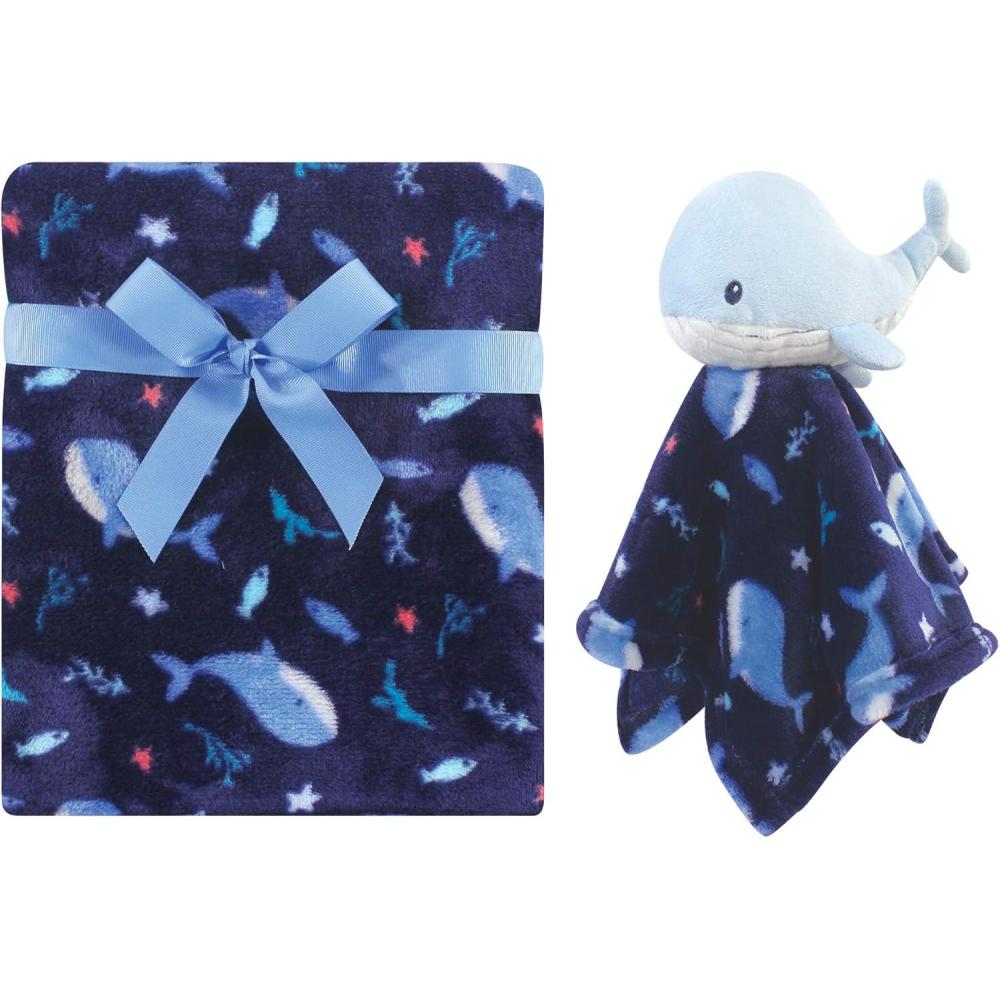 imageLuvable Friends Unisex Baby Plush Blanket and Security Blanket Rainbow Unicorn One SizeDeep Sea