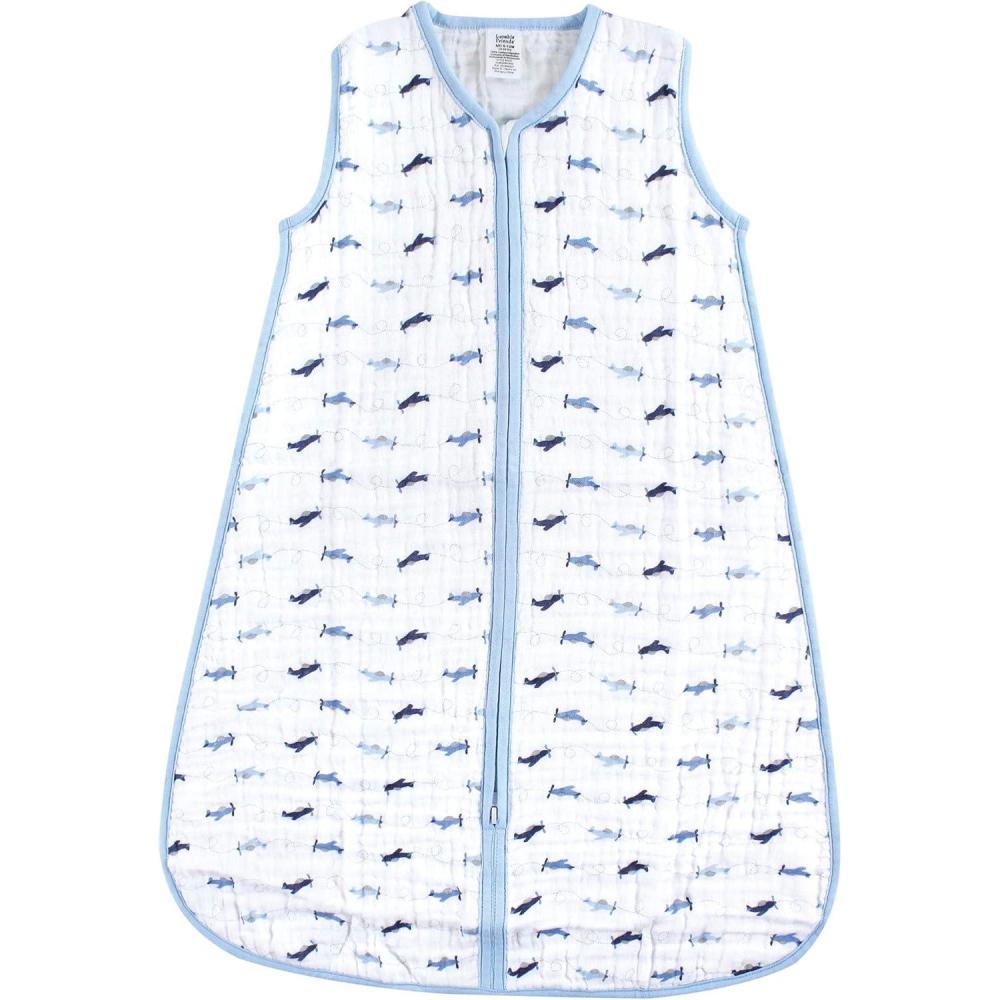 imageLuvable Friends Unisex Baby Sleeveless Muslin Cotton Sleeping Bag Sack BlanketAirplanes Muslin