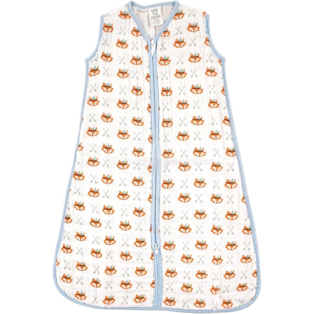 imageLuvable Friends Unisex Baby Sleeveless Muslin Cotton Sleeping Bag Sack BlanketWild Free Muslin