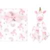 imageLuvable Friends Unisex Baby Plush Blanket and Security Blanket Rainbow Unicorn One SizeRainbow Unicorn