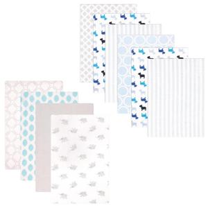 imageFlannel Receiving Blanket 10PackDogsElephant