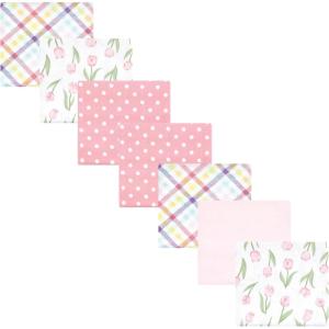 imageLuvable Friends Hudson Baby Flannel Receiving Blankets 7pkBlossom Tulip
