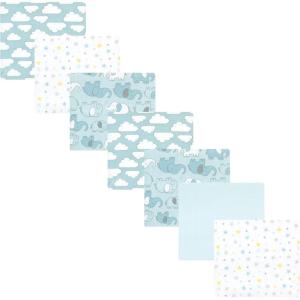 imageLuvable Friends Hudson Baby Flannel Receiving Blankets 7pkBlue Elephant Journey