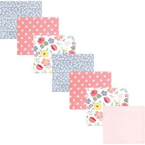 imageLuvable Friends Hudson Baby Flannel Receiving Blankets 7pkBlush Floral