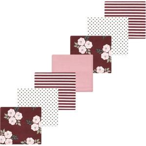 imageLuvable Friends Hudson Baby Flannel Receiving Blankets 7pkBurgundy Flower