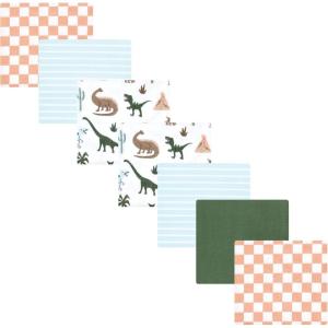 imageLuvable Friends Hudson Baby Flannel Receiving Blankets 7pkDinosaur Green