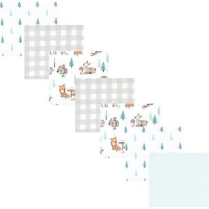 imageLuvable Friends Hudson Baby Flannel Receiving Blankets 7pkForest Animal Friends