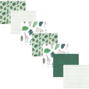 imageLuvable Friends Hudson Baby Flannel Receiving Blankets 7pkJungle Green