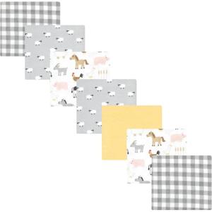 imageLuvable Friends Hudson Baby Flannel Receiving Blankets 7pkPastoral Farm