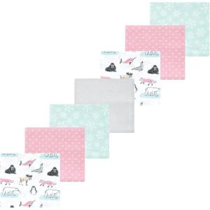 imageLuvable Friends Hudson Baby Flannel Receiving Blankets 7pkPink Arctic Pals
