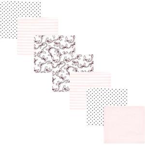 imageLuvable Friends Hudson Baby Flannel Receiving Blankets 7pkRose Ribbons