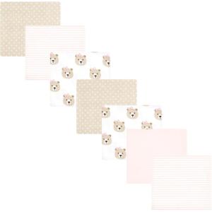 imageLuvable Friends Hudson Baby Flannel Receiving Blankets 7pkRosy Taupe Bear