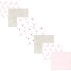 imageLuvable Friends Hudson Baby Flannel Receiving Blankets 7pkSweet Honeycomb Pink