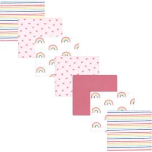 imageLuvable Friends Hudson Baby Flannel Receiving Blankets 7pkSweet Rainbow