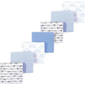imageLuvable Friends Little Treasure Flannel Receiving Blankets 7pkBlue Airplanes