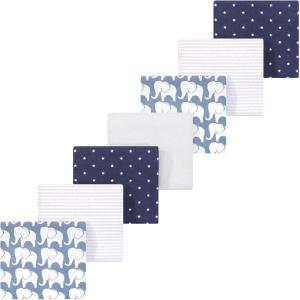 imageLuvable Friends Little Treasure Flannel Receiving Blankets 7pkBlue Elephant Parade