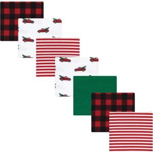 imageLuvable Friends Little Treasure Flannel Receiving Blankets 7pkChristmas Truck Scene
