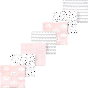 imageLuvable Friends Little Treasure Flannel Receiving Blankets 7pkCloudy Dream