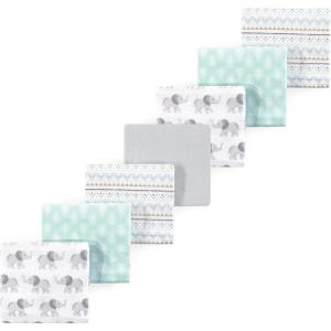 imageLuvable Friends Little Treasure Flannel Receiving Blankets 7pkElephant Gray