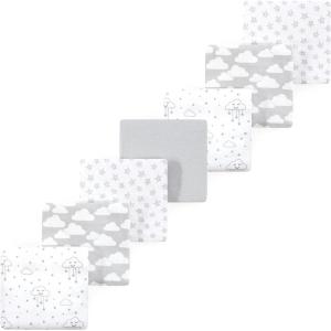 imageLuvable Friends Little Treasure Flannel Receiving Blankets 7pkMisty Gray Cloud
