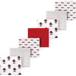 imageLuvable Friends Little Treasure Flannel Receiving Blankets 7pkMustache Print