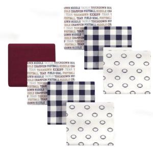 imageLuvable Friends Little Treasure Flannel Receiving Blankets 7pkTouchdown Football