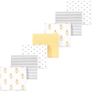 imageLuvable Friends Little Treasure Flannel Receiving Blankets 7pkYellow Duck