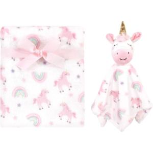 imageLuvable Friends Unisex Baby Plush Blanket and Security Blanket Rainbow Unicorn One SizeRainbow Unicorn
