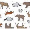 imageLuvable Friends Little Treasure Flannel Receiving Blankets 4pkWoodland Animal Adventure