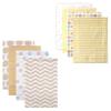imageFlannel Receiving Blanket 8PackYellow DotsTan Chevron