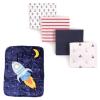 imageHigh Pile Blanket ampamp Flannel Blanket 4PackSpaceshipSailboat