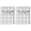imageLuvable Friends Unisex Baby Coral Fleece Blanket Gray Dot One Size Pack of 2